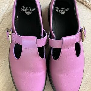 Dr. Martens Pink Mary Jane Buckle Shoes